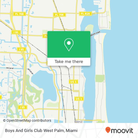 Boys And Girls Club West Palm map