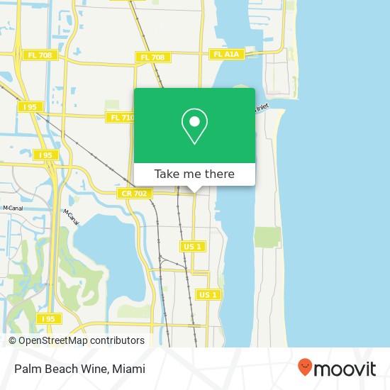 Palm Beach Wine map