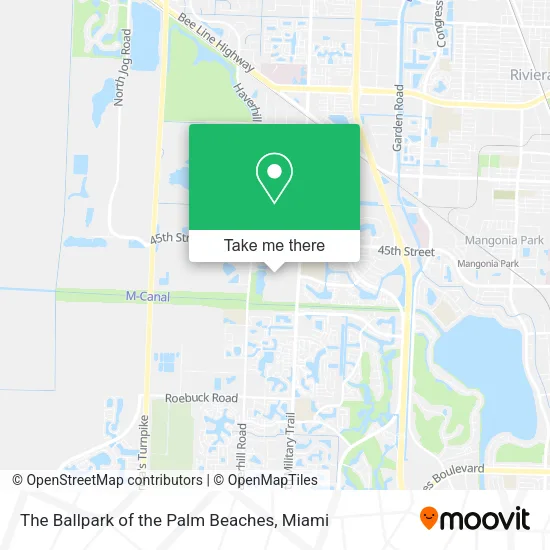 The Ballpark of the Palm Beaches map