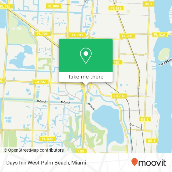 Days Inn West Palm Beach map