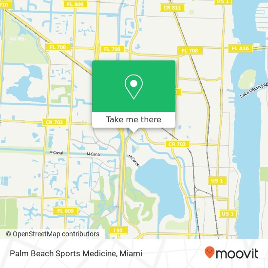 Palm Beach Sports Medicine map