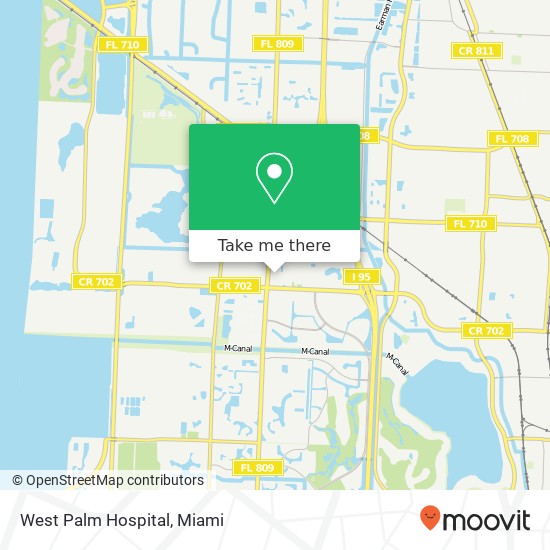 West Palm Hospital map