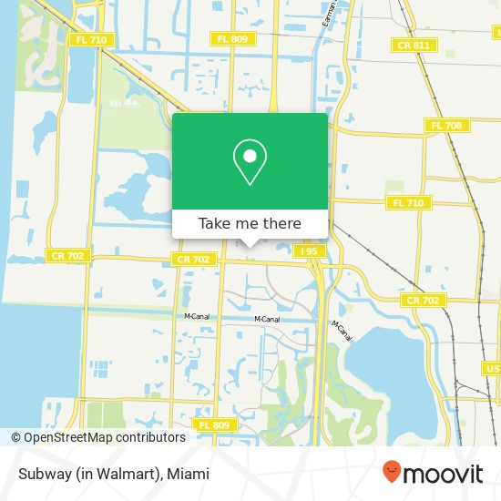 Subway (in Walmart) map
