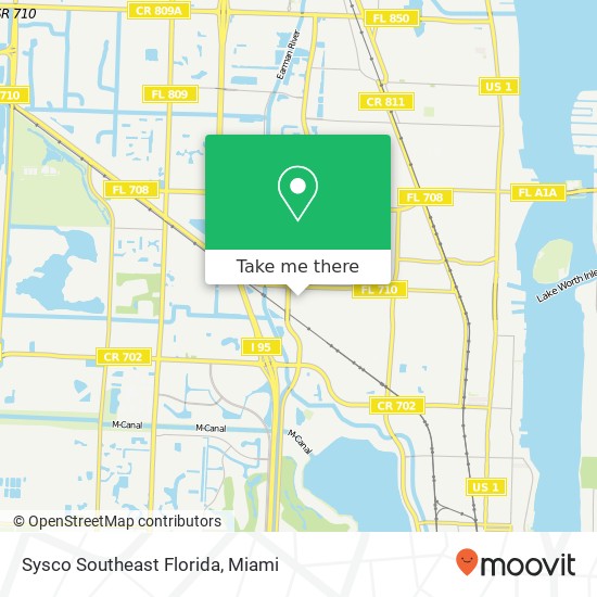 Mapa de Sysco Southeast Florida