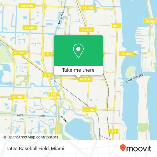 Mapa de Tates Baseball Field