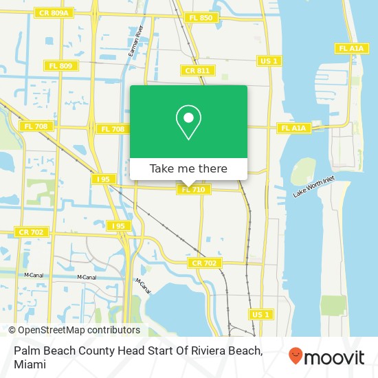 Palm Beach County Head Start Of Riviera Beach map