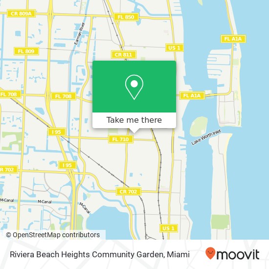 Riviera Beach Heights Community Garden map