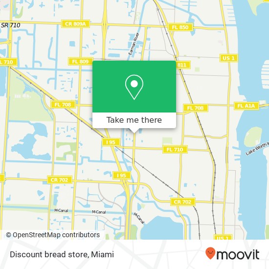 Mapa de Discount bread store