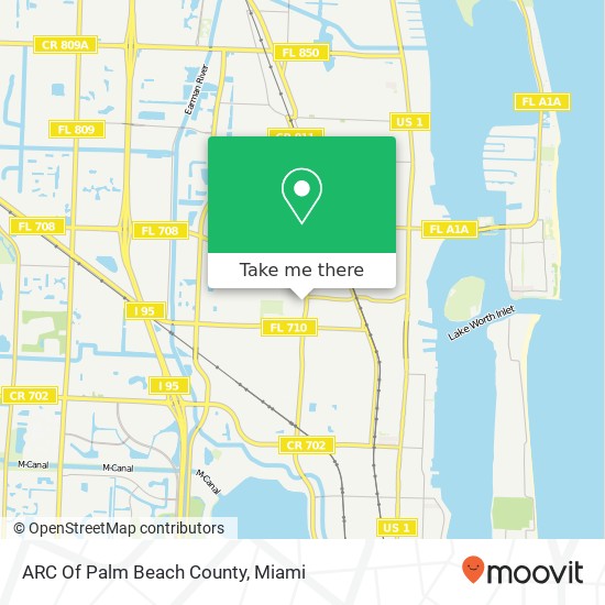 ARC Of Palm Beach County map