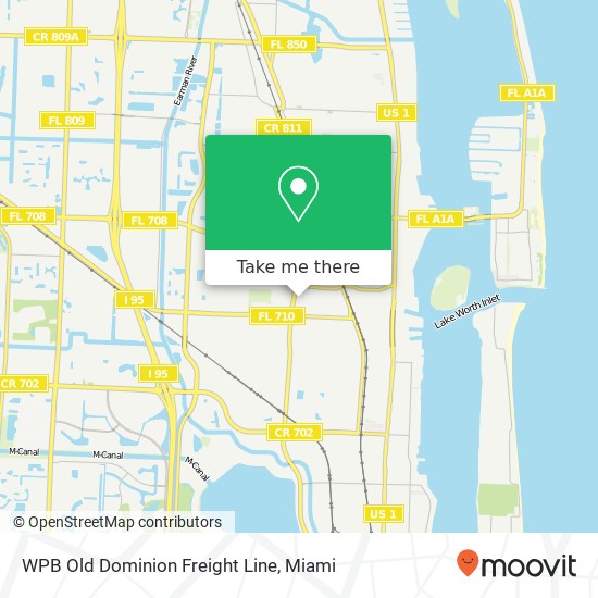 Mapa de WPB Old Dominion Freight Line