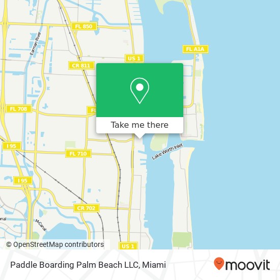 Mapa de Paddle Boarding Palm Beach LLC