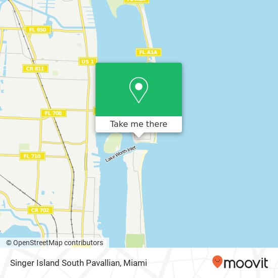 Mapa de Singer Island South Pavallian