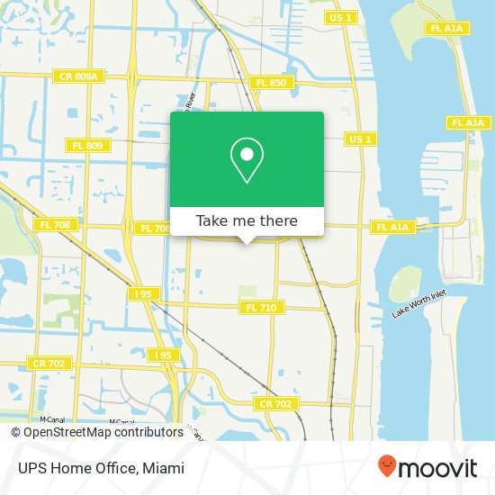 UPS Home Office map