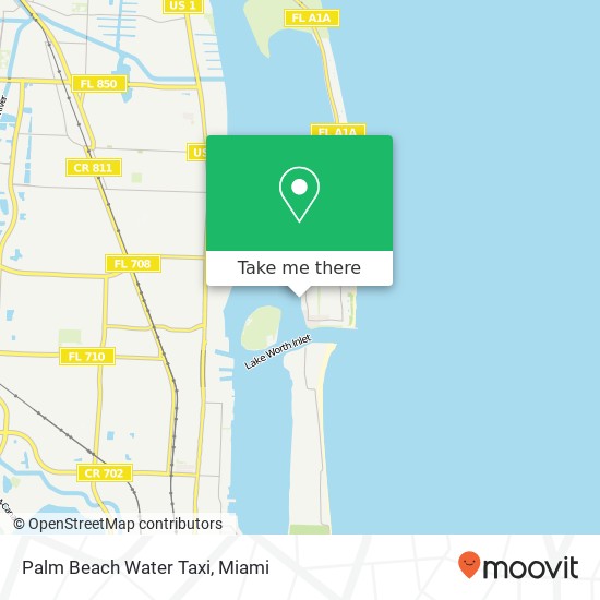 Mapa de Palm Beach Water Taxi