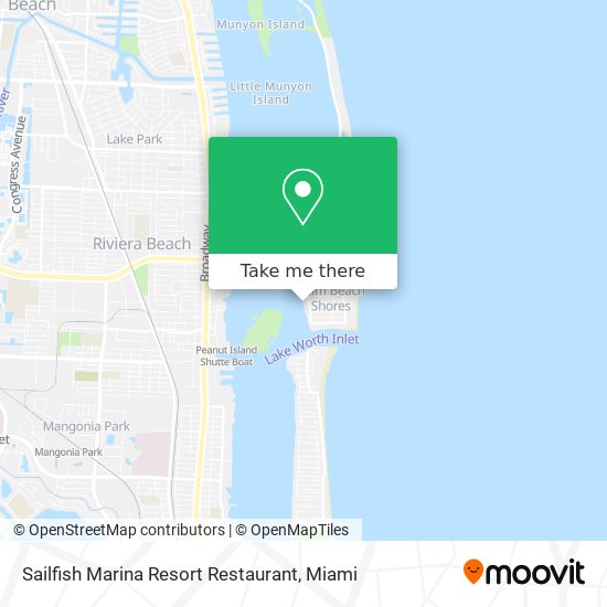 Sailfish Marina Resort Restaurant map