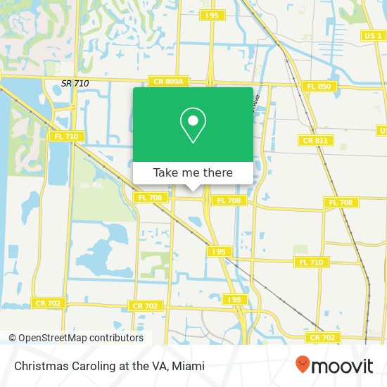 Christmas Caroling at the VA map