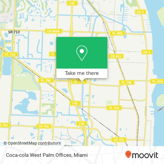 Mapa de Coca-cola West Palm Offices