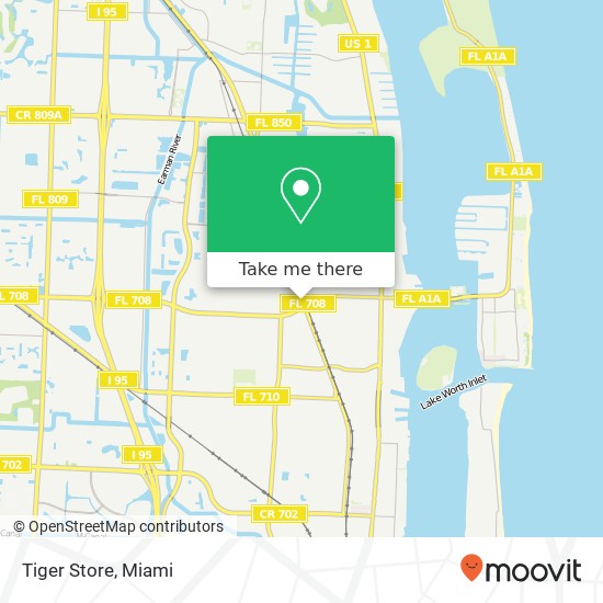 Mapa de Tiger Store