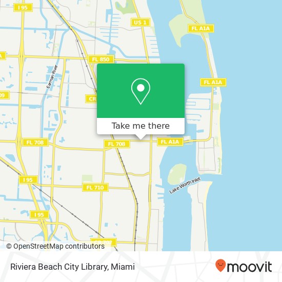 Riviera Beach City Library map