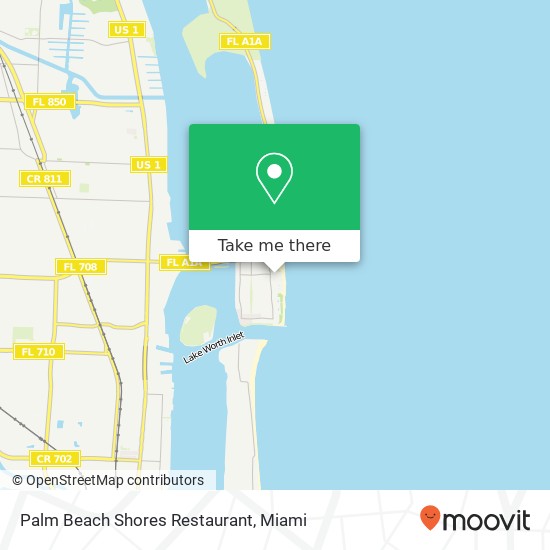 Mapa de Palm Beach Shores Restaurant