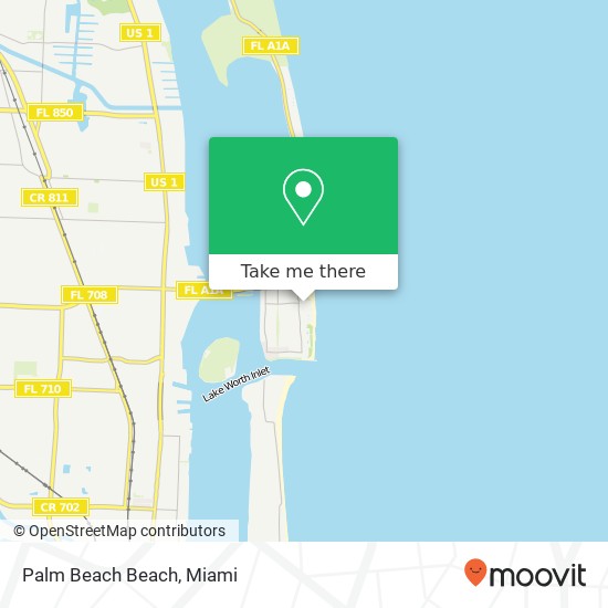 Palm Beach Beach map