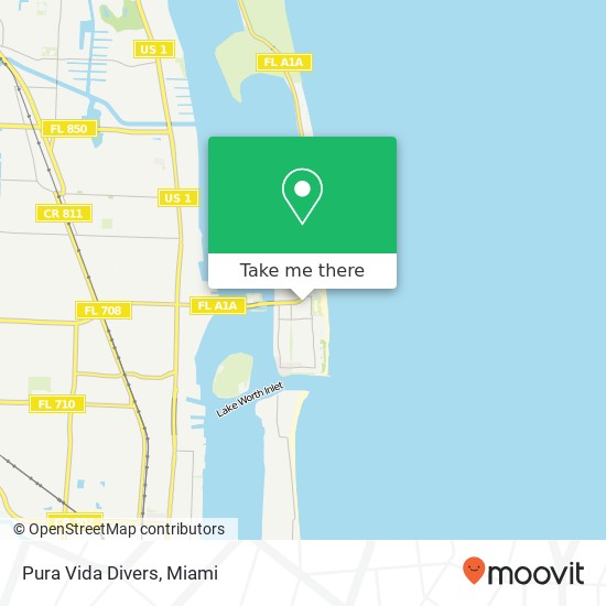 Pura Vida Divers map