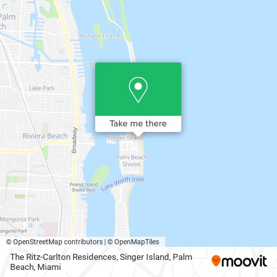 The Ritz-Carlton Residences, Singer Island, Palm Beach map