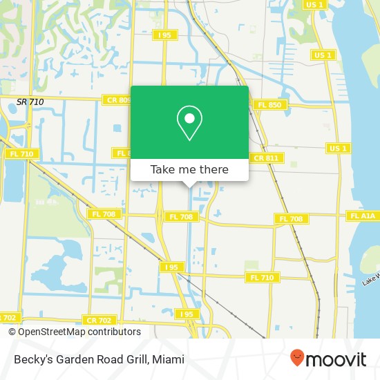 Becky's Garden Road Grill map