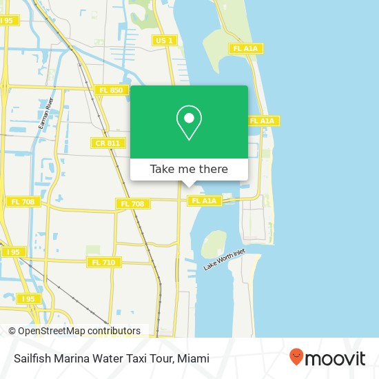 Sailfish Marina Water Taxi Tour map