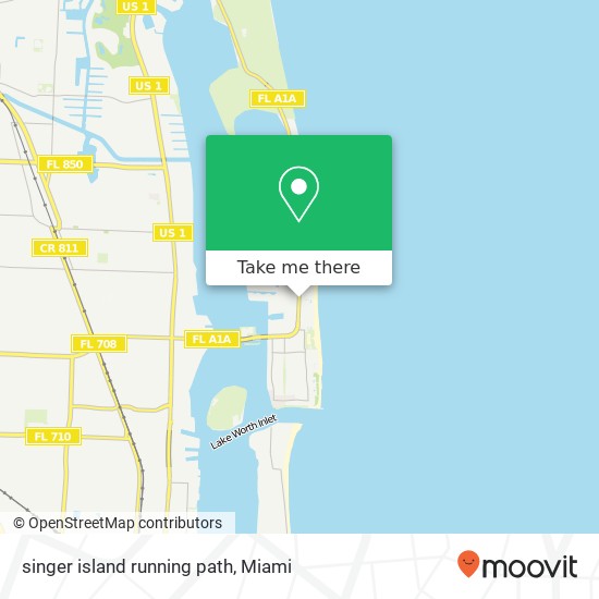 singer island running path map