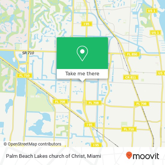 Palm Beach Lakes church of Christ map