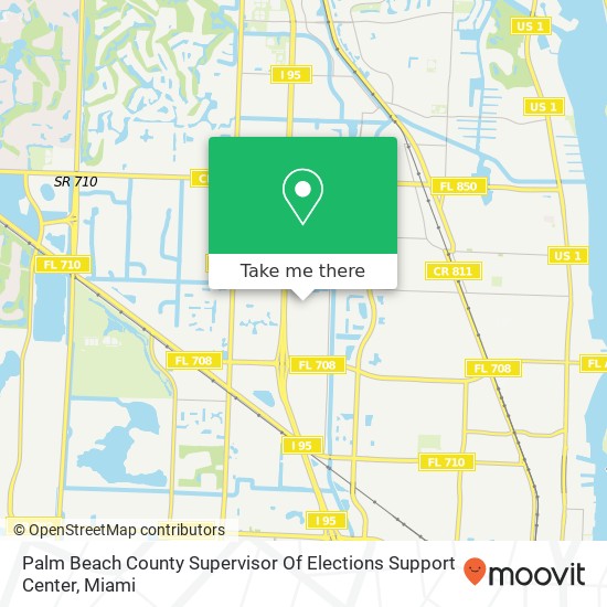 Palm Beach County Supervisor Of Elections Support Center map