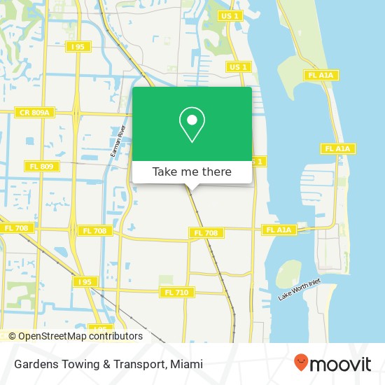 Mapa de Gardens Towing & Transport