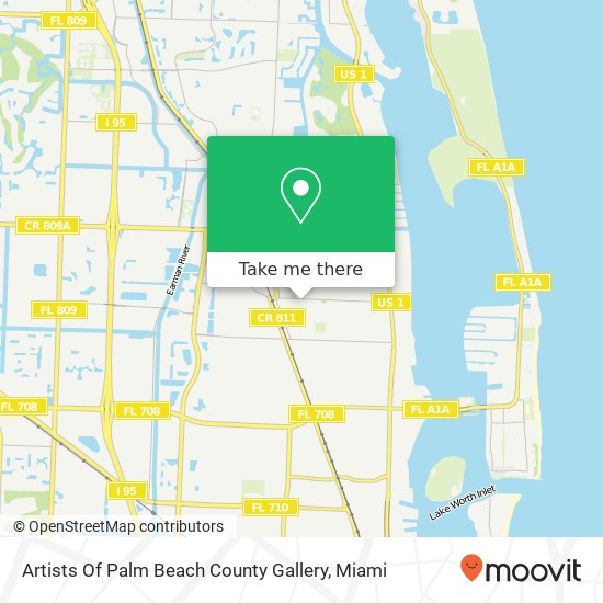 Artists Of Palm Beach County Gallery map