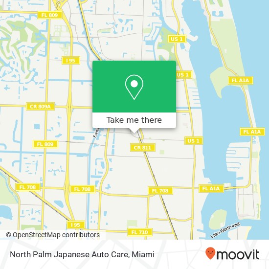 North Palm Japanese Auto Care map