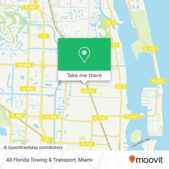 All Florida Towing & Transport map