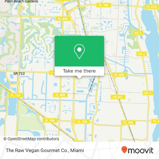 Mapa de The Raw Vegan Gourmet Co.