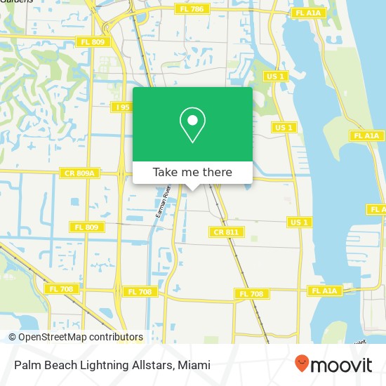 Palm Beach Lightning Allstars map