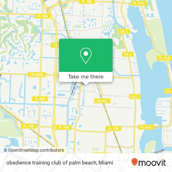 obedience training club of palm beach map