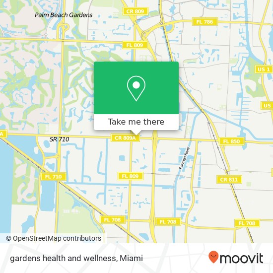 Mapa de gardens health and wellness