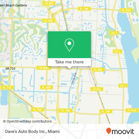 Mapa de Dave's Auto Body Inc.