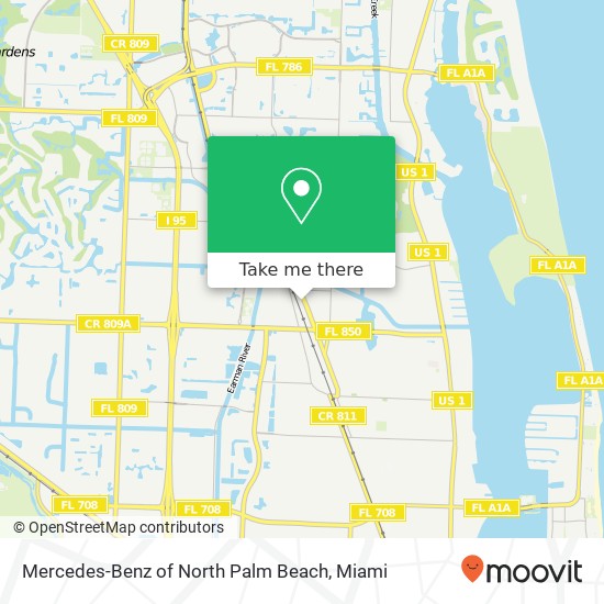 Mercedes-Benz of North Palm Beach map