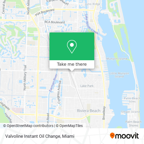 Mapa de Valvoline Instant Oil Change