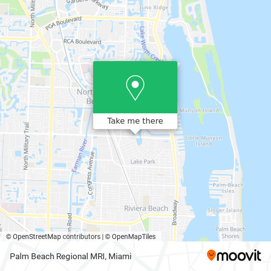 Mapa de Palm Beach Regional MRI