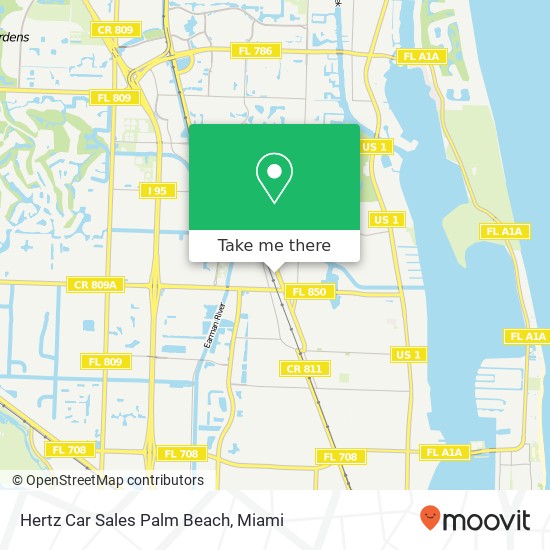 Hertz Car Sales Palm Beach map