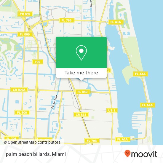 palm beach billards map