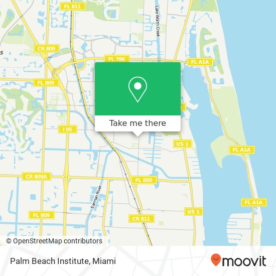 Mapa de Palm Beach Institute