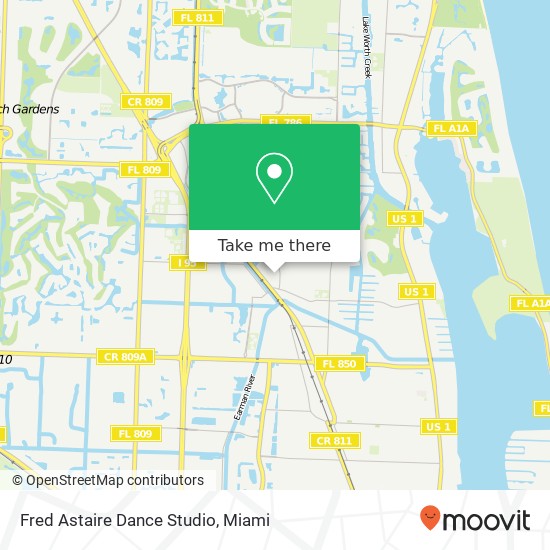 Mapa de Fred Astaire Dance Studio