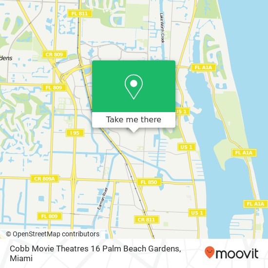 Mapa de Cobb Movie Theatres 16 Palm Beach Gardens