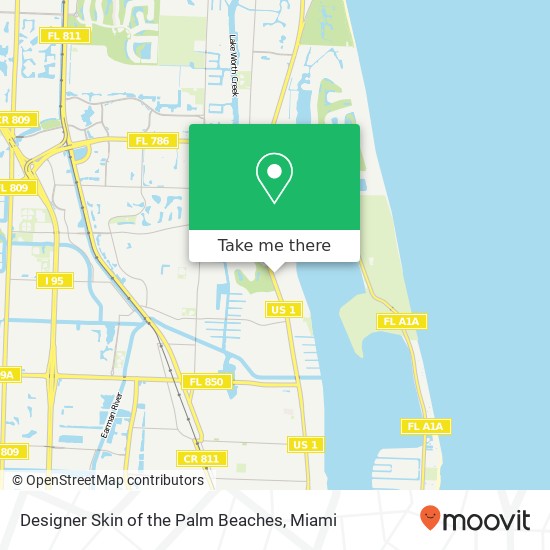 Mapa de Designer Skin of the Palm Beaches